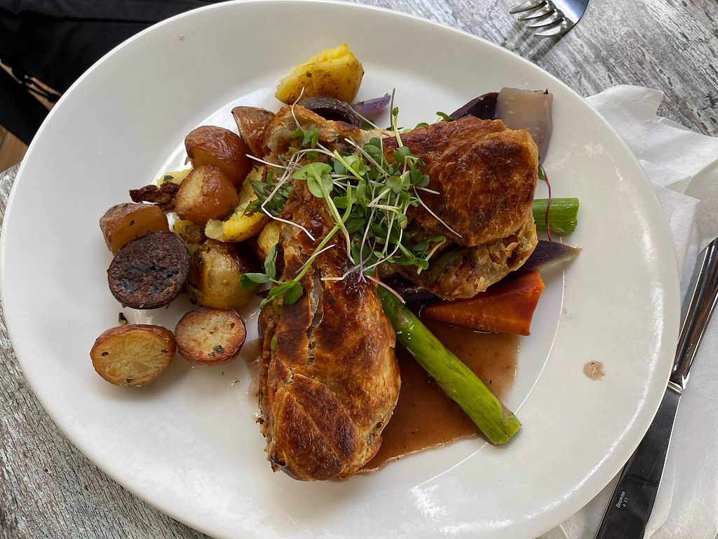 Vegetable Wellington with roasted baby potatoes from 1886 Lake House Bistro