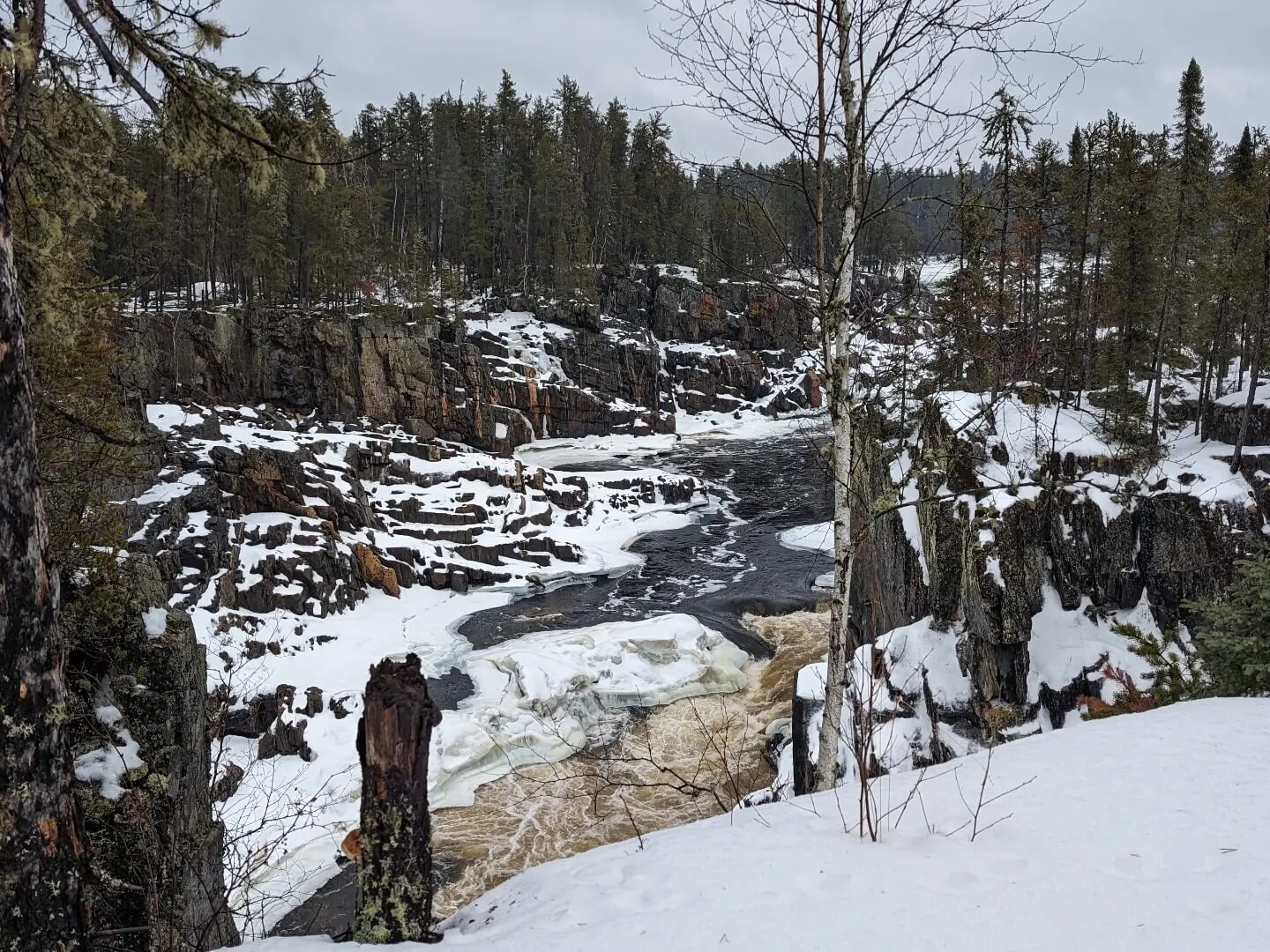 James Baie Frozen River Scene