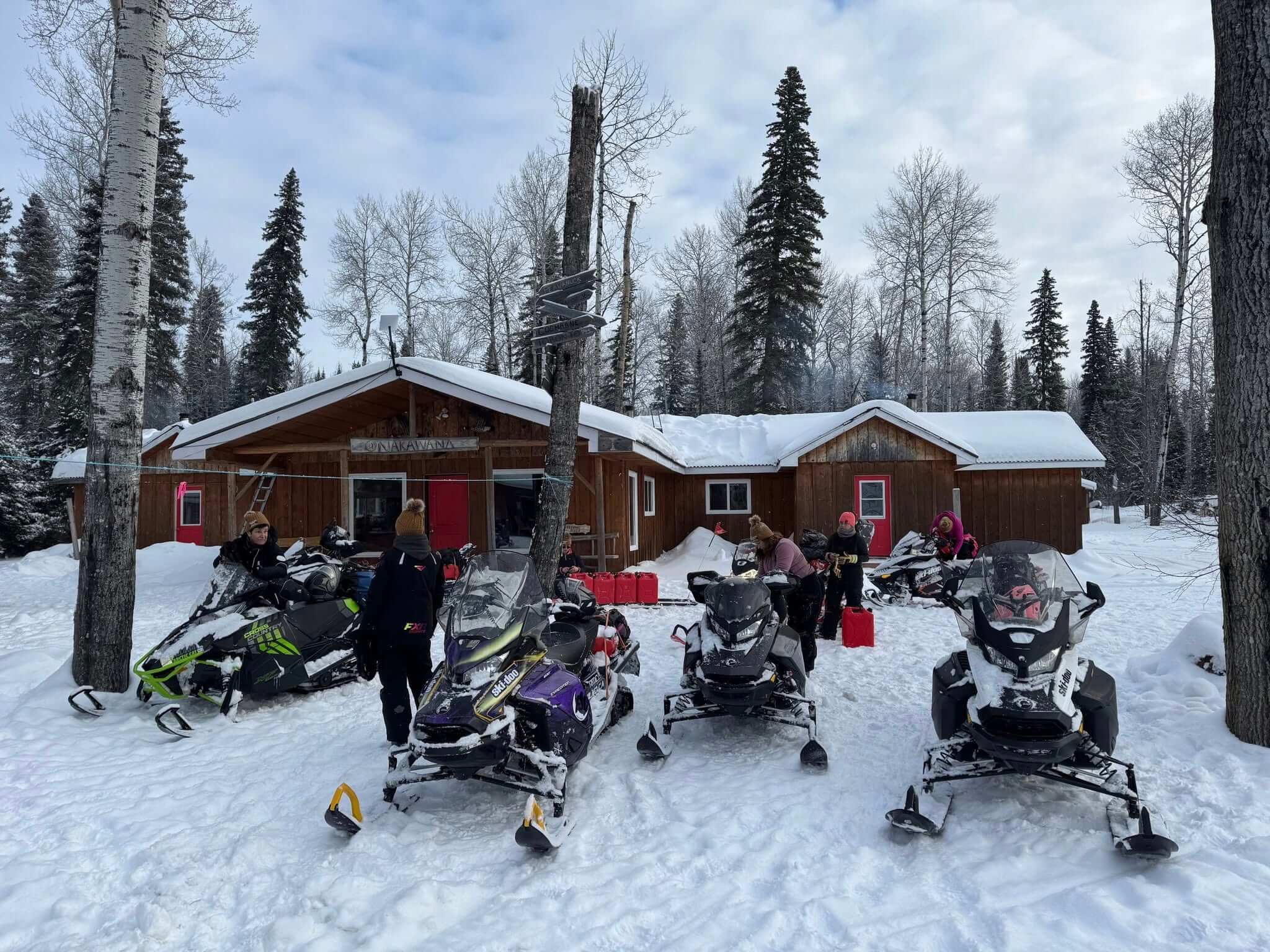 James Baie Parked snowmobiles