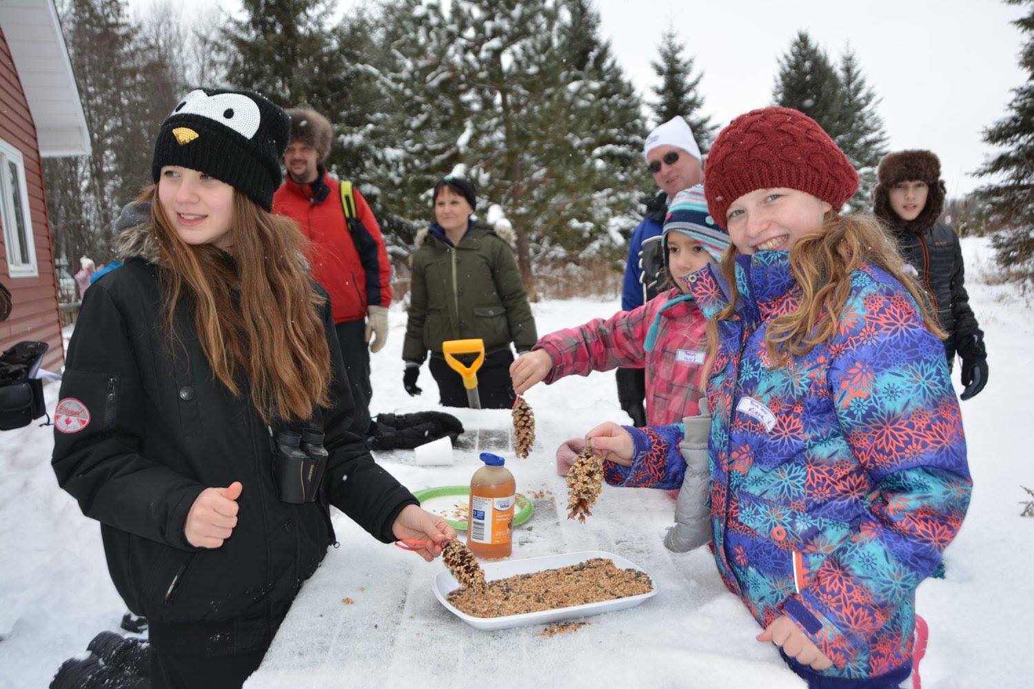 Children gathered learning at Hilliardton Marsh