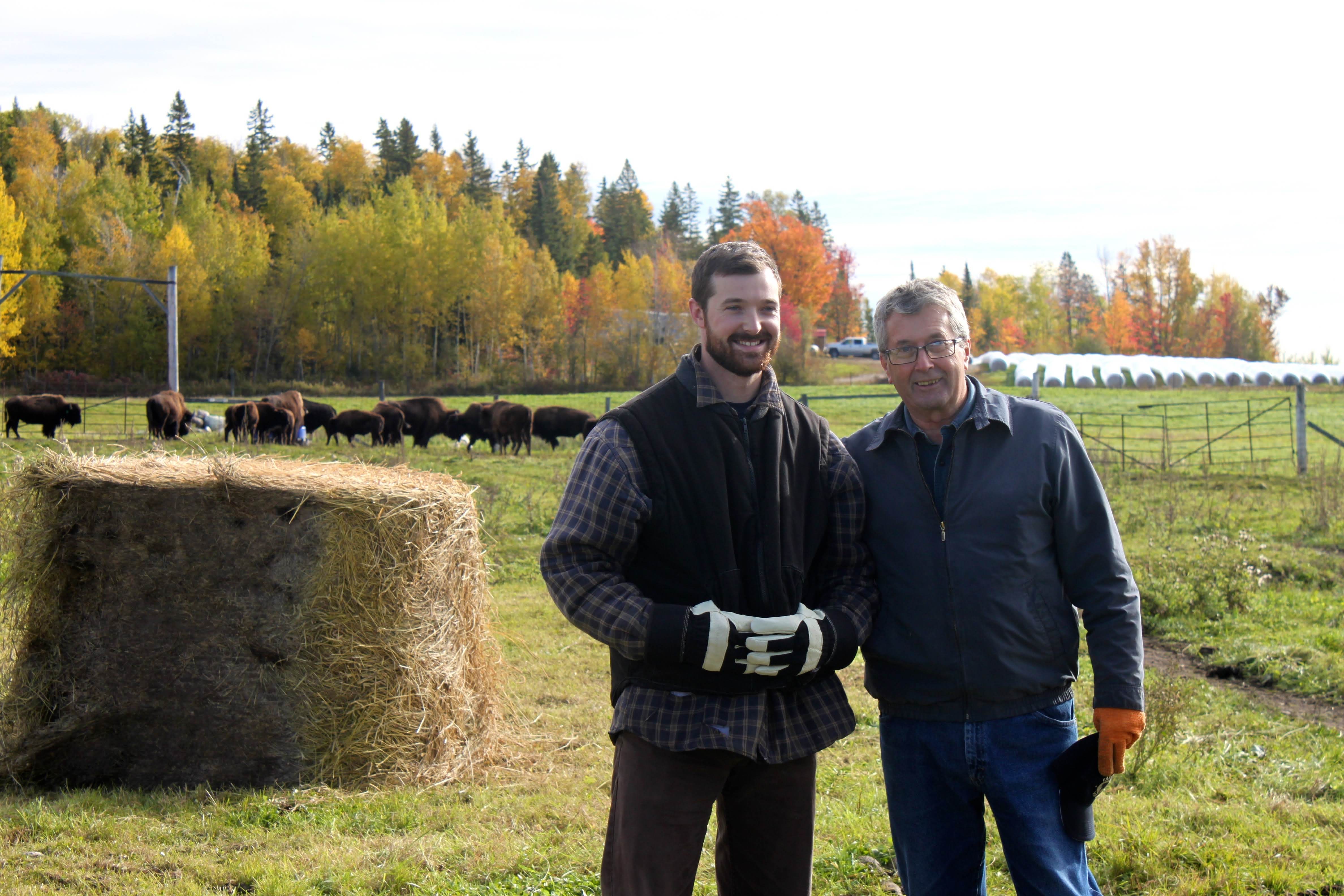Pierre et Charles in field