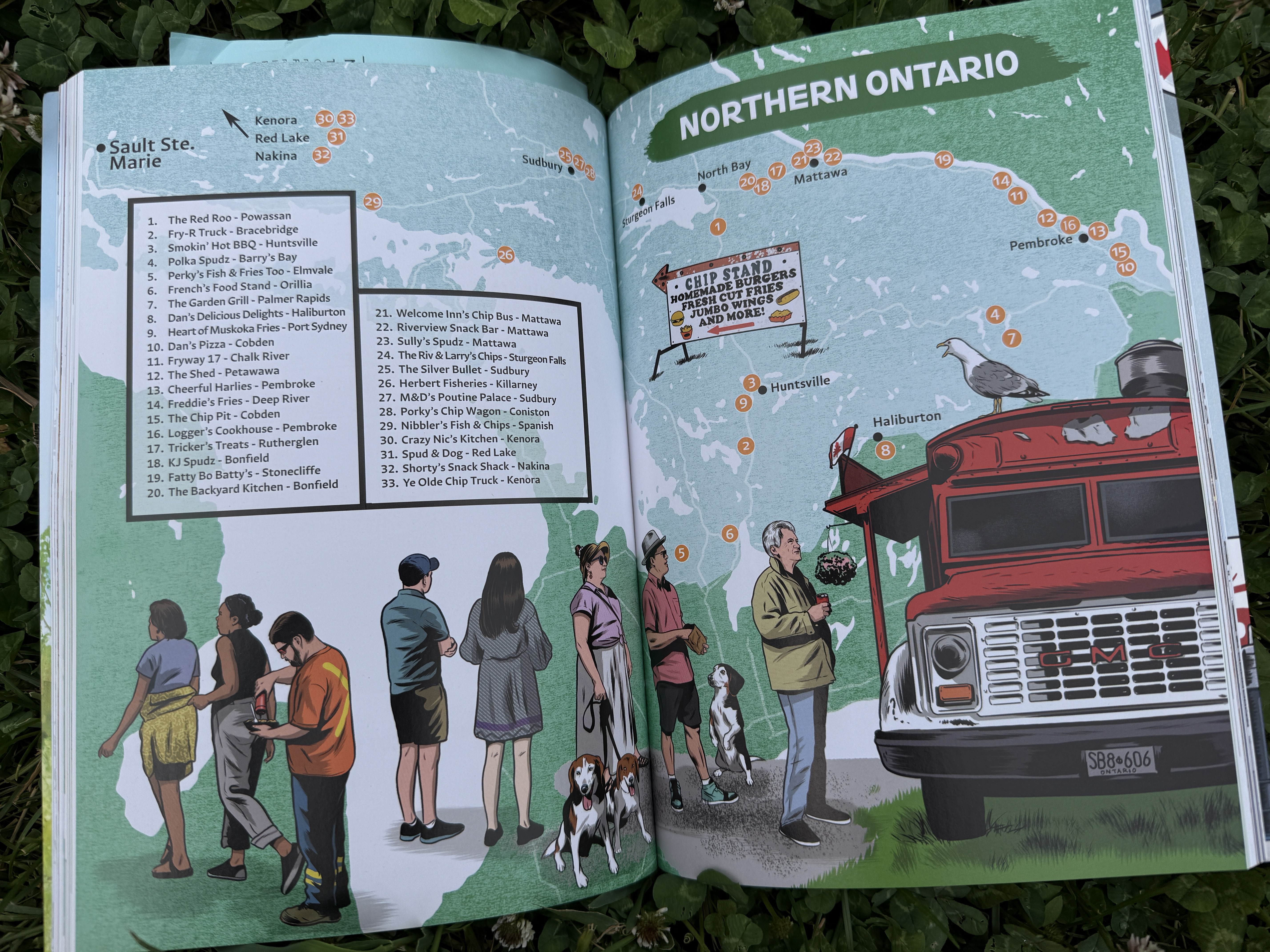 La page couverture de la section du Nord de l'Ontario du livre «The Chip Stand».