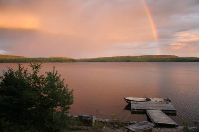 a sunset on robb lake