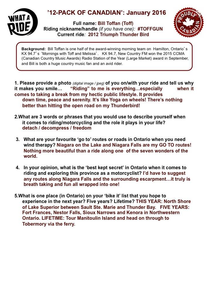 Bill Toffan Questions