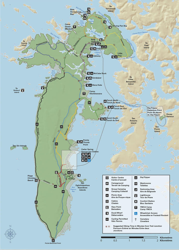 Beausoleil Island map 2013 webres PARKSCANADA