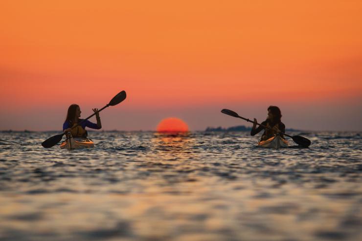 sunset paddle georgian bay