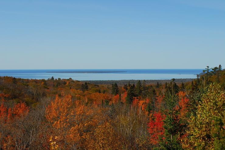 Fall View to LAke Superior