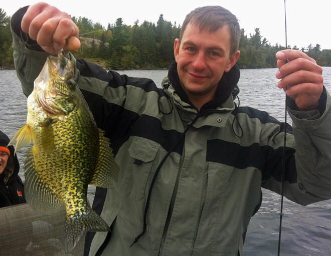 Chunky crappie caught on Lake of the Woods