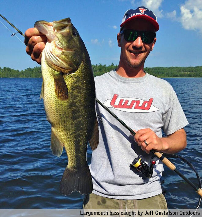 Large mouth bass caught on Lake of the Woods