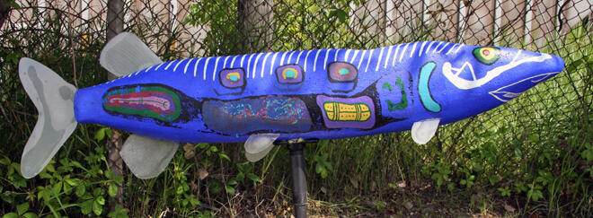 Susie Brown's muskie was inspired by Norval Morriseau