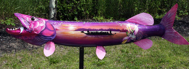 Sparkly Dragon Tamer muskie by Laurie Dufresne