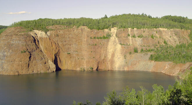 The old Steep Rock Mine near Atikokan is beautiful.