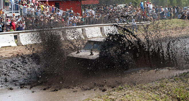 Mudfling races at Charleson Recreation Area