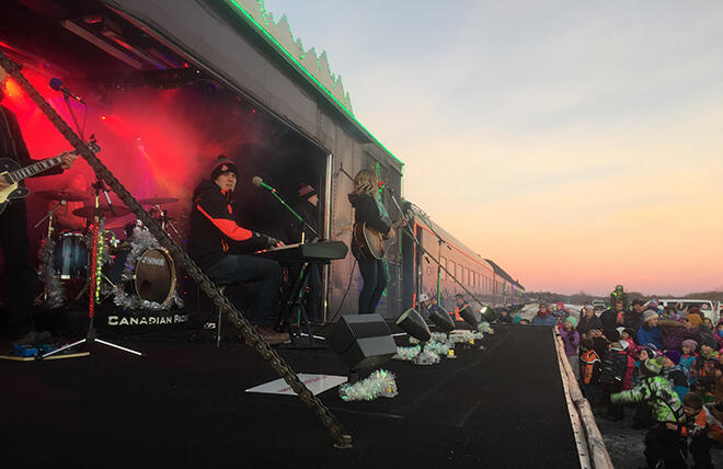 Enjoying the CP Holiday Train concert