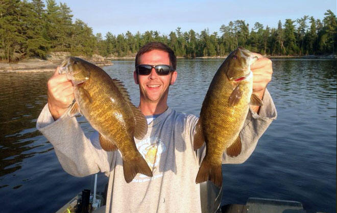 Big and numerous bass are to be found around Black Island Lodge. Photo: Black Island