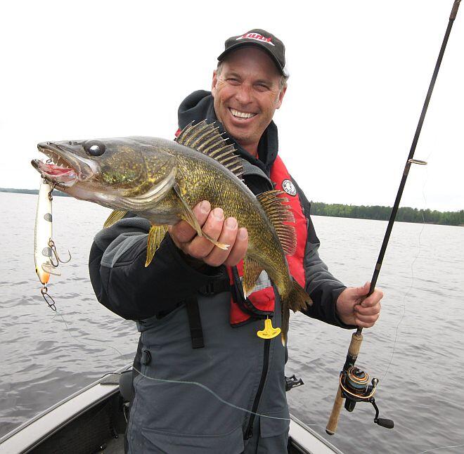 Gord Ellis spring walleye close up