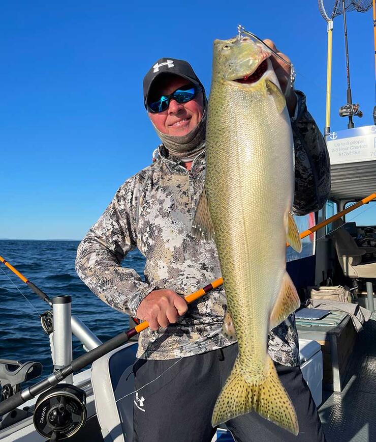 angler fishing salmon