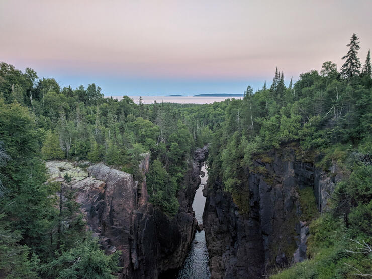 View of the the Aguasabon Gorge in Terrace Bay