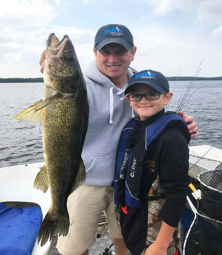 Ty and Tyson with Catch