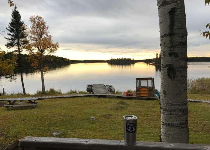waterfront view from cabin